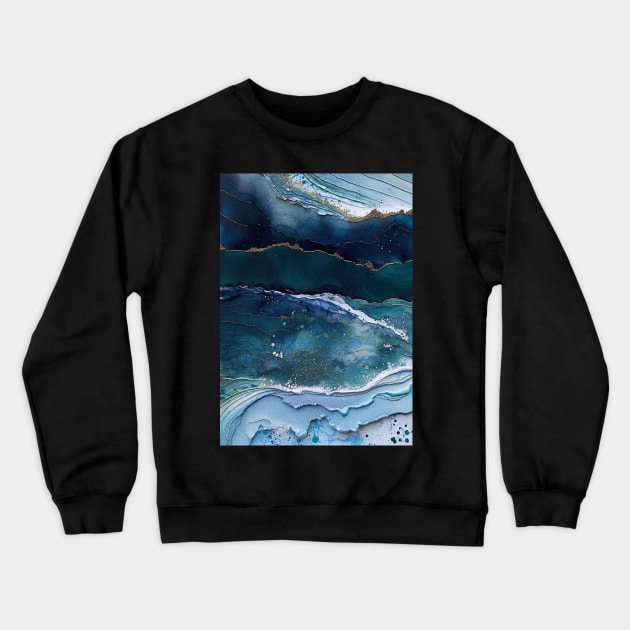 Abstract waves Crewneck Sweatshirt by MyAbstractInk